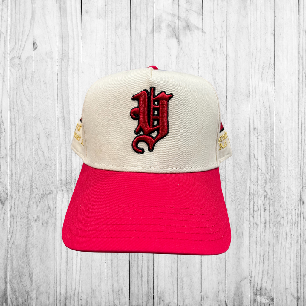 **EXTREMELY LIMITED** GOAT Crème & Red Y Snapback